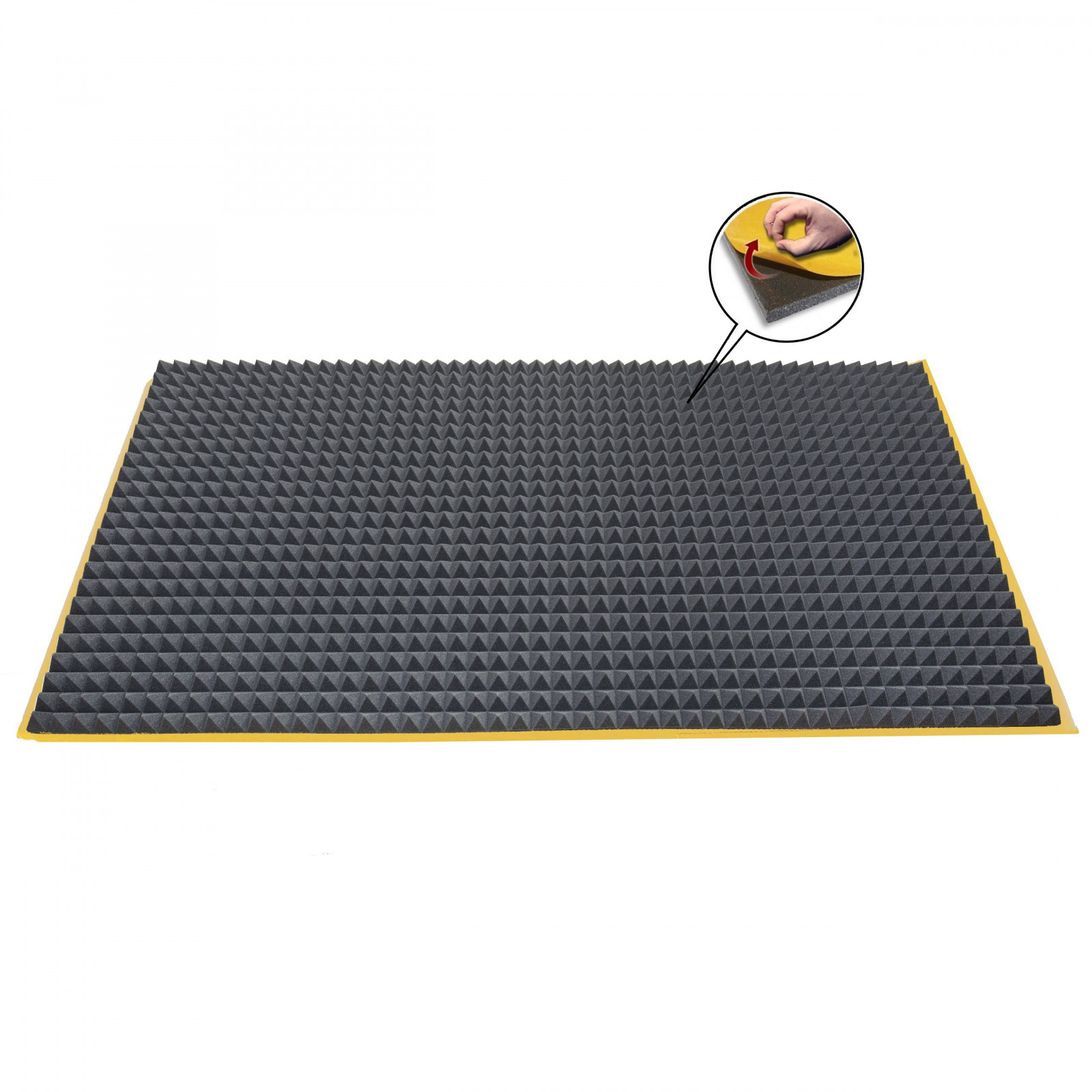 akustická pena protizvuková samolepiaca 200x100cm 70mm pyramída megamix.sk
