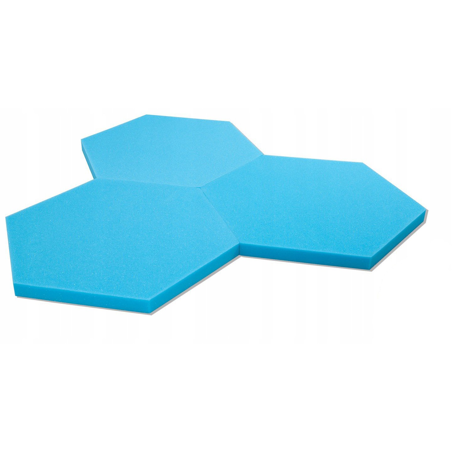 Akustický panel Hexagon modrá 50x50cmx3cm samozhášavá nehorľavá pena megamix