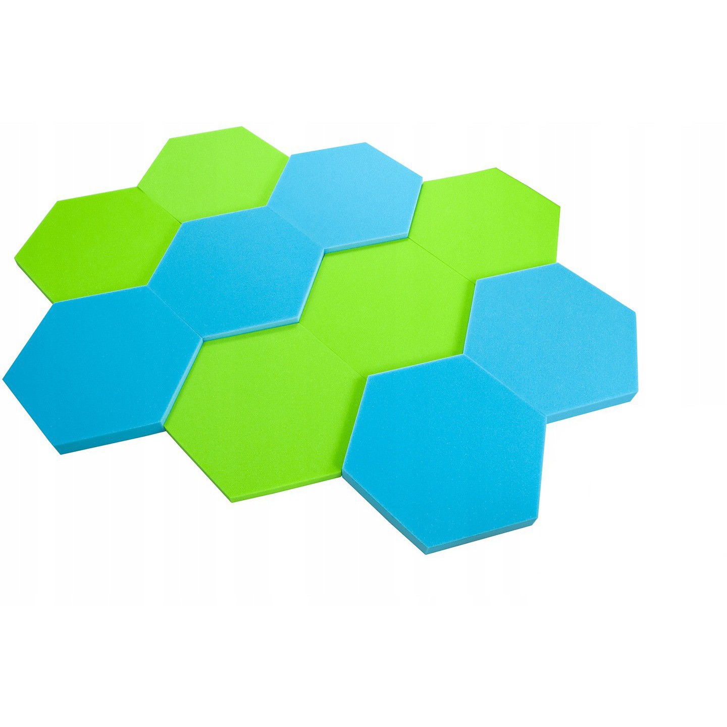 Akustický panel Hexagon modrá 50x50cmx3cm samozhášavá nehorľavá pena megamix