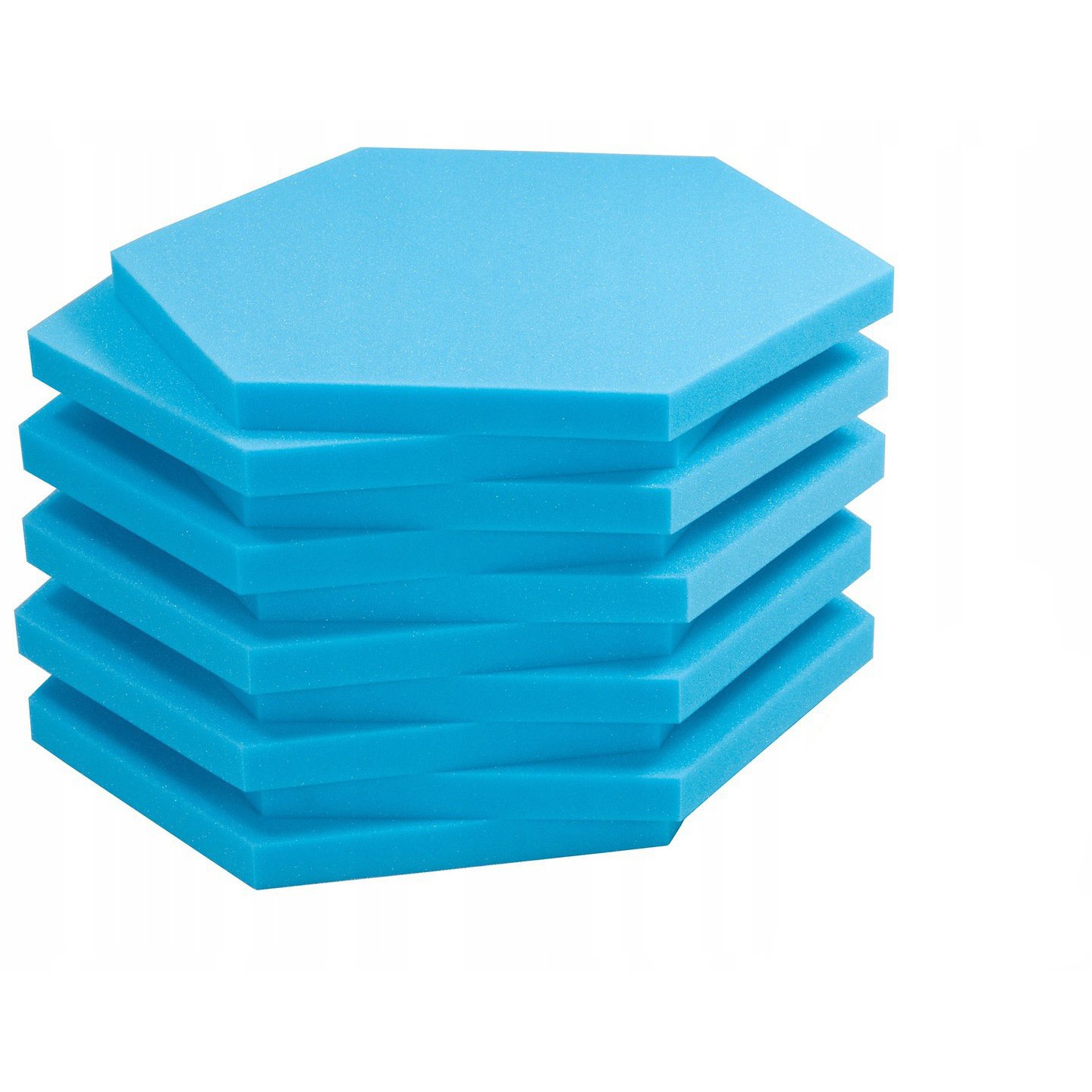 Akustický panel Hexagon modrá 50x50cmx3cm samozhášavá nehorľavá pena megamix