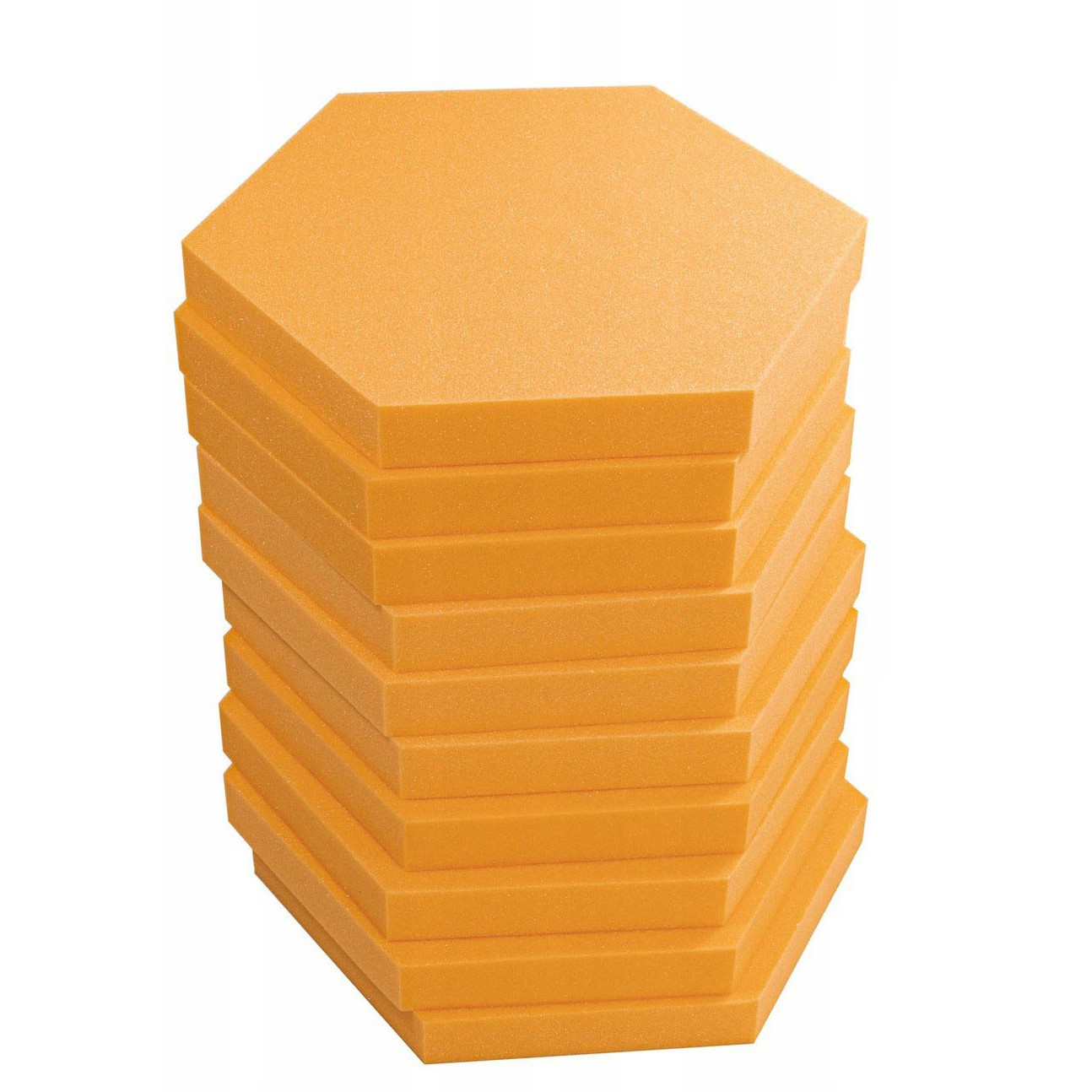 Akustický panel Hexagon oranžový 50x50x3cm samozhášavá nehorľavá pena megamix