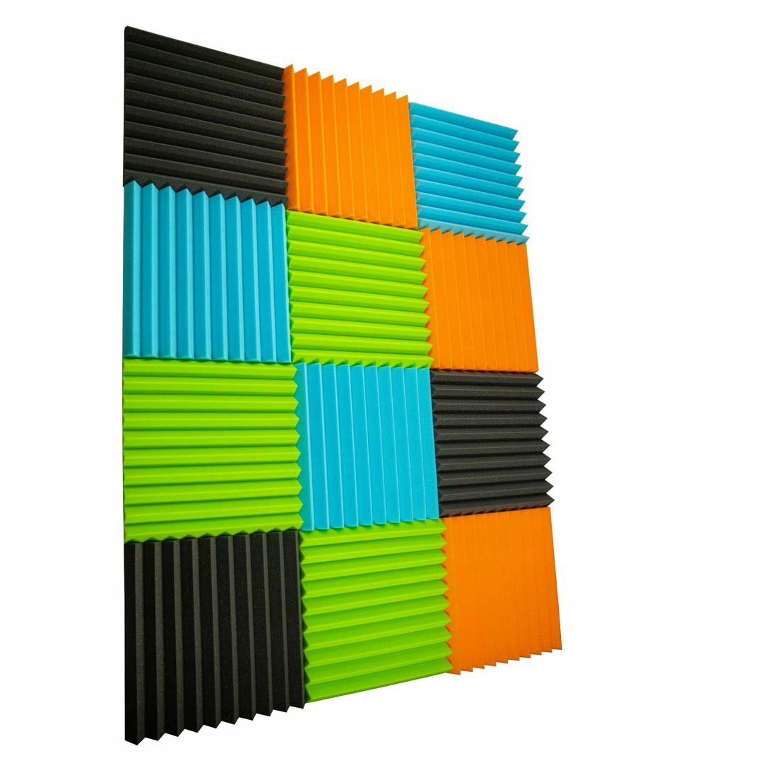 Akustický panel 50x50x5cm modrý samozhášavý nehorľavý megamix