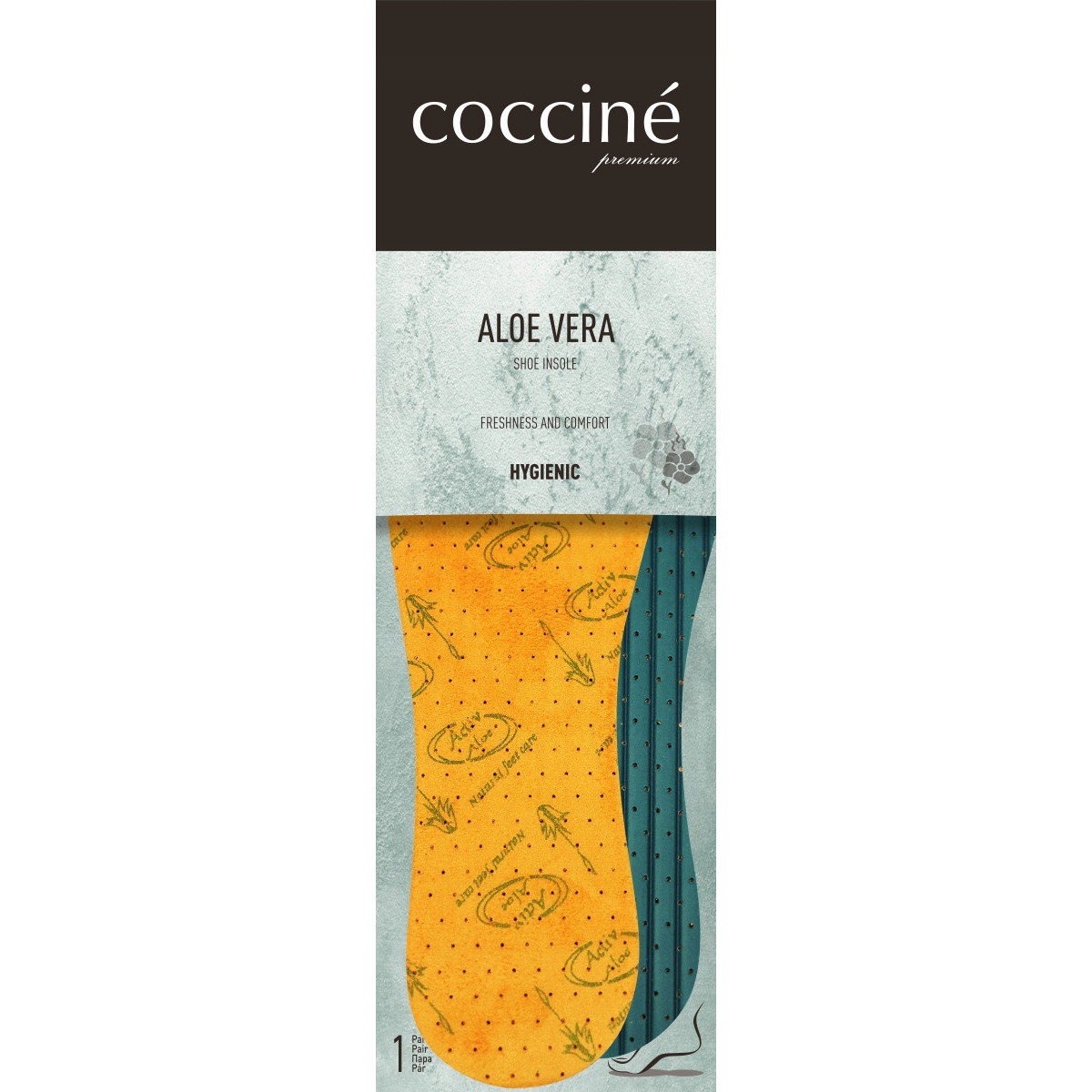 antiperspirant vonná podložka do topánok 2ks Aloe Coccine 36-46 megamix.sk