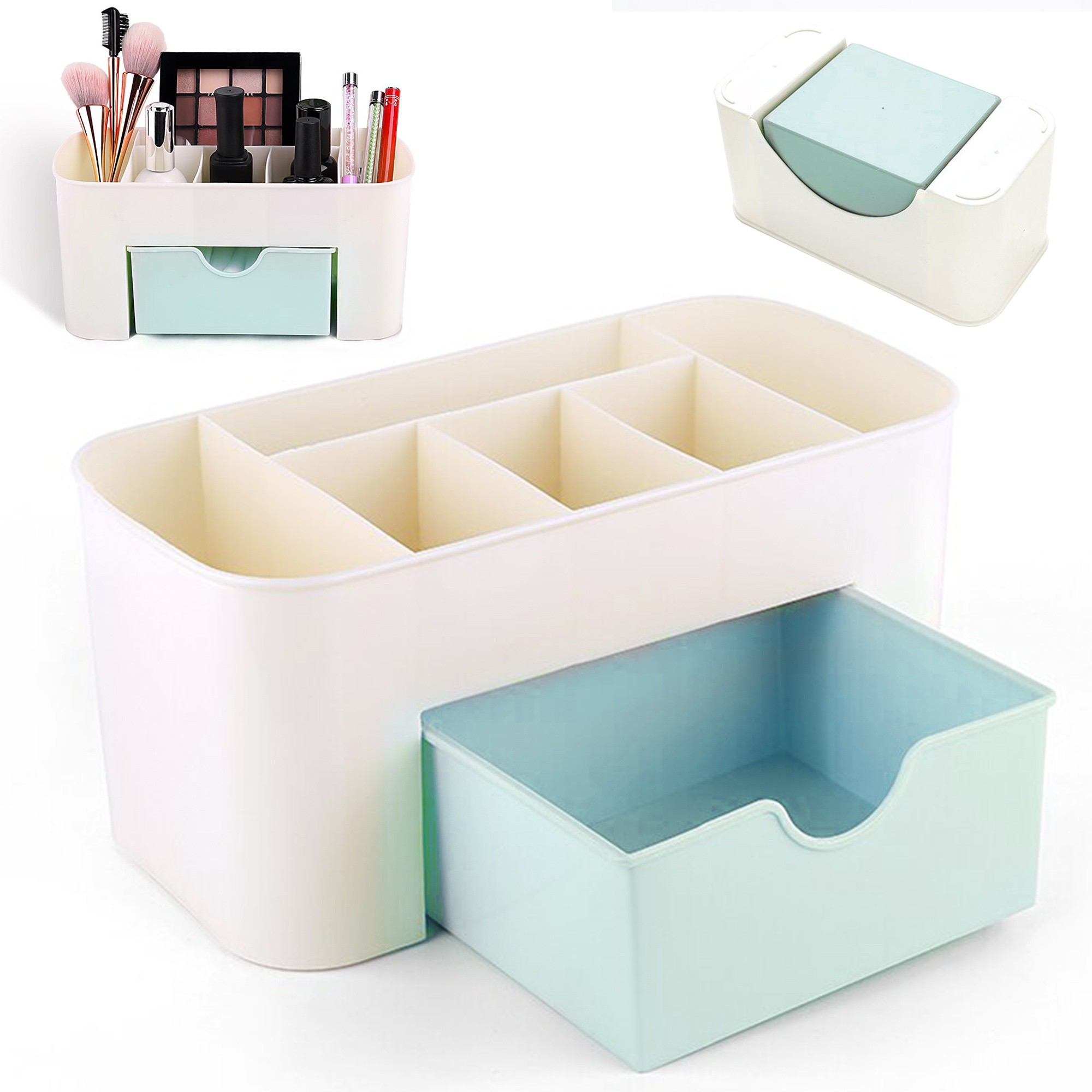 kabinetový šuflík s organizérom na kozmetiku 22x11x10cm megamix.sk