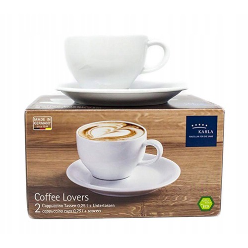 kávová porcelánová súprava na cappuccino s tanierikmi 2ks megamix.sk