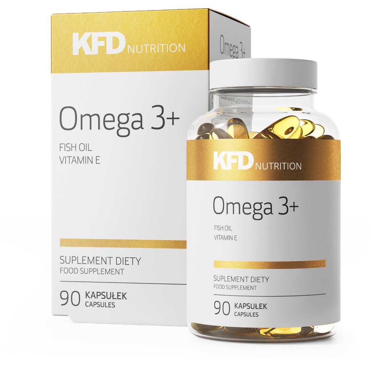 KFD Omega 3+ mastné kyseliny 90 tabliet na 90 dní - 330 EPA, 220 mg DHA