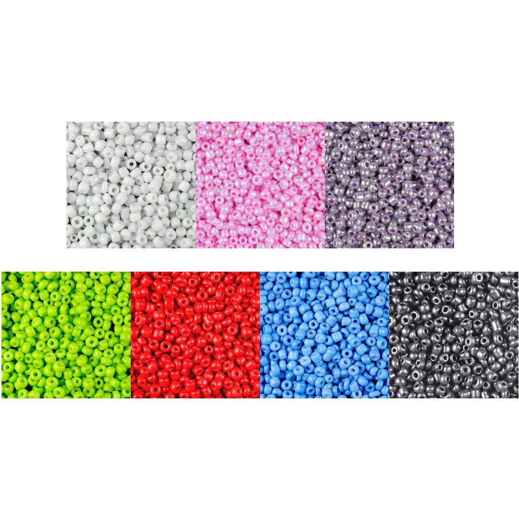 korálky seeds 3500ks 7 farieb 2mm 8g megamix.sk