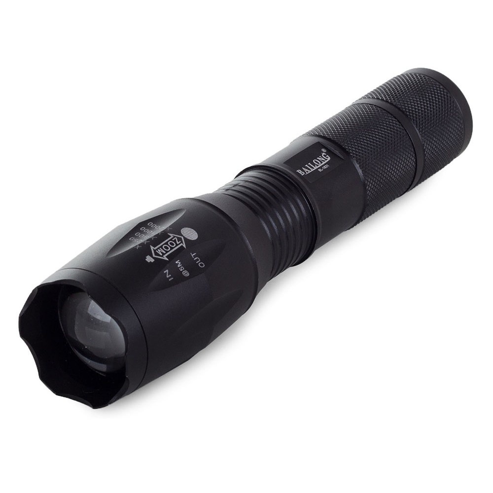 LED baterka ZOOM AAA 13cm čierna taktická megamix.sk