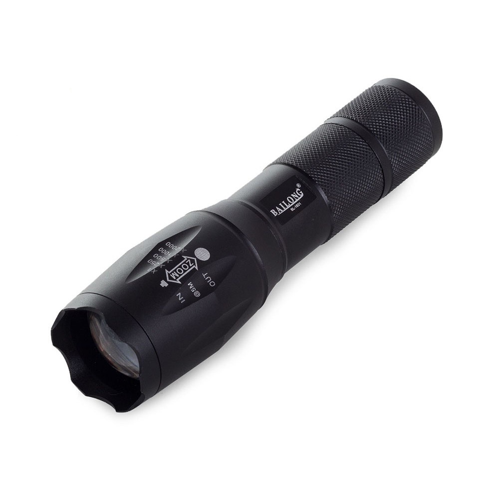 LED baterka ZOOM AAA 13cm čierna taktická megamix.sk