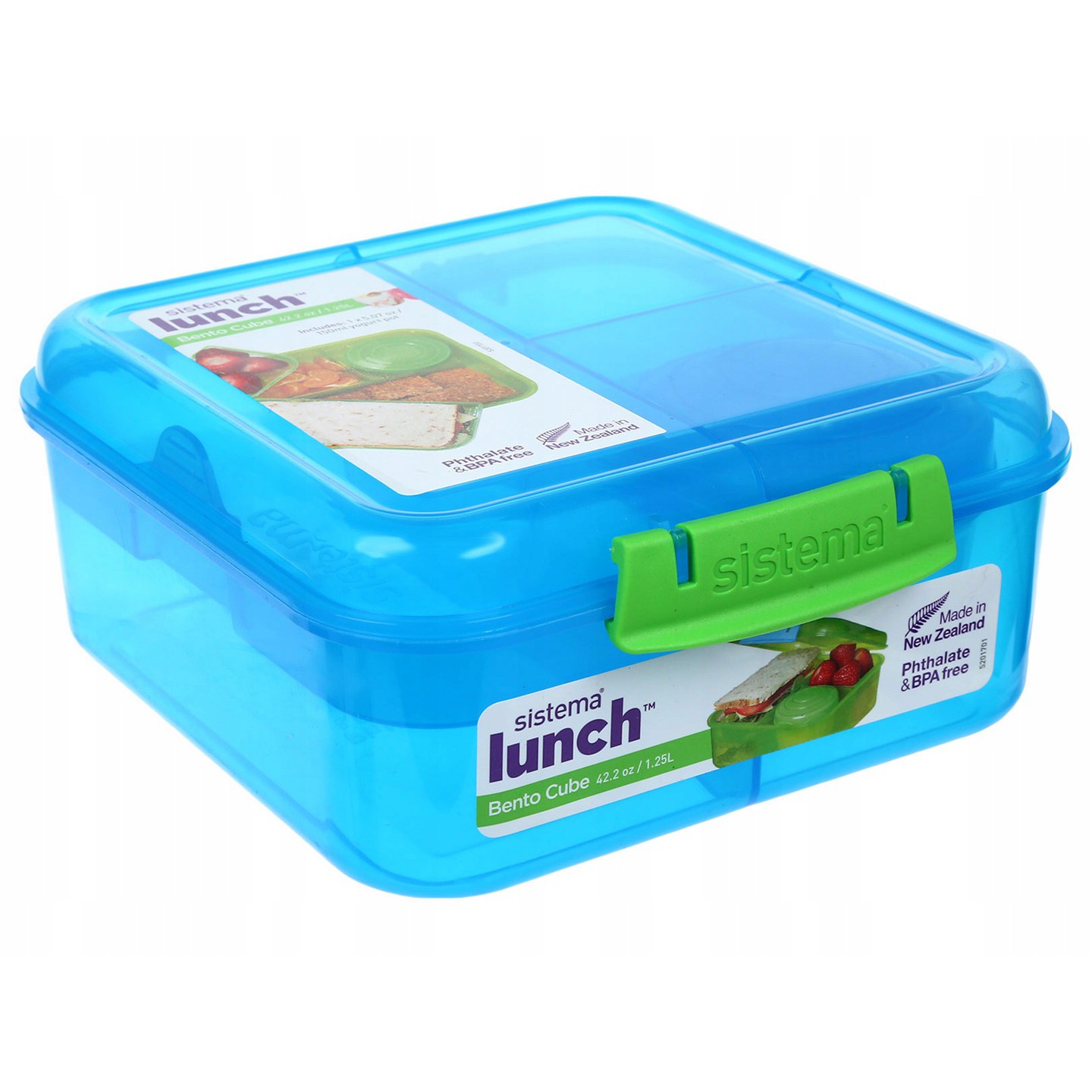 Obedár malý lunchbox 5 priehradiek modrý pre deti do školy megamix.sk