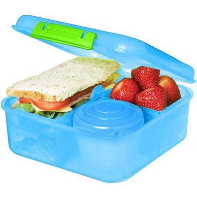 Obedár malý lunchbox 5 priehradiek modrý pre deti do školy megamix.sk