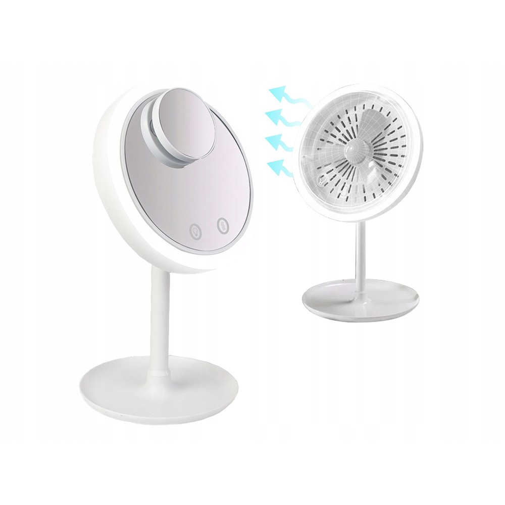 Osvetlené LED zrkadlo 5x 7,5cm s ventilátorom megamix.sk