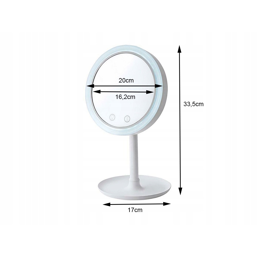 Osvetlené LED zrkadlo 5x 7,5cm s ventilátorom megamix.sk