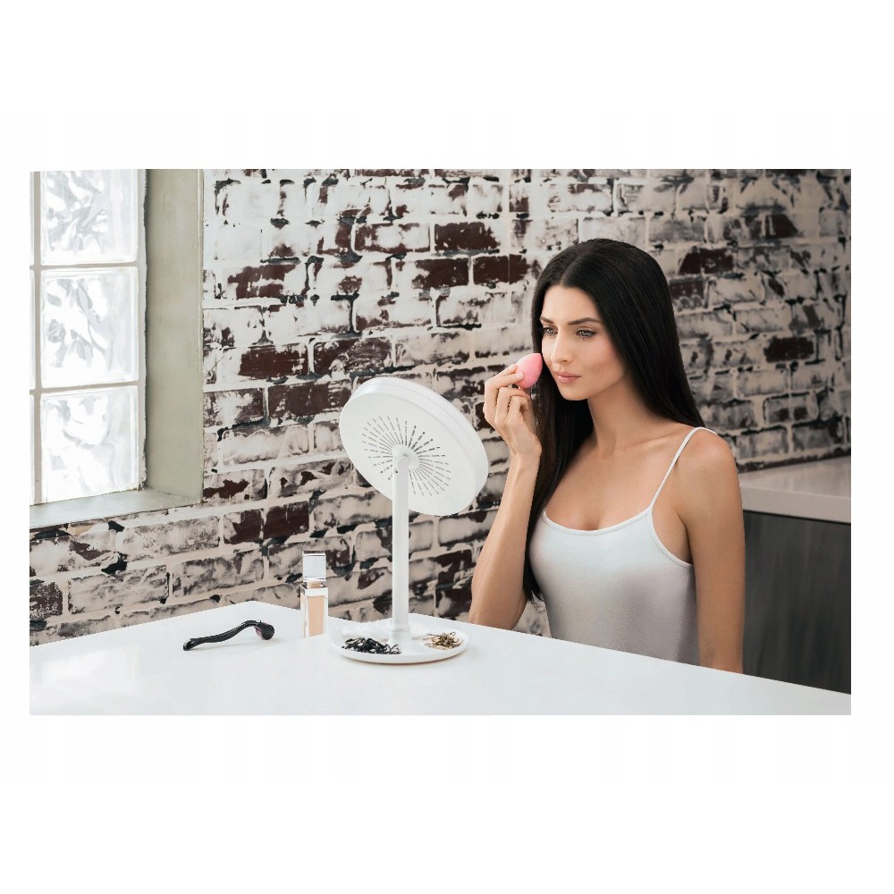 Osvetlené LED zrkadlo 5x 7,5cm s ventilátorom megamix.sk