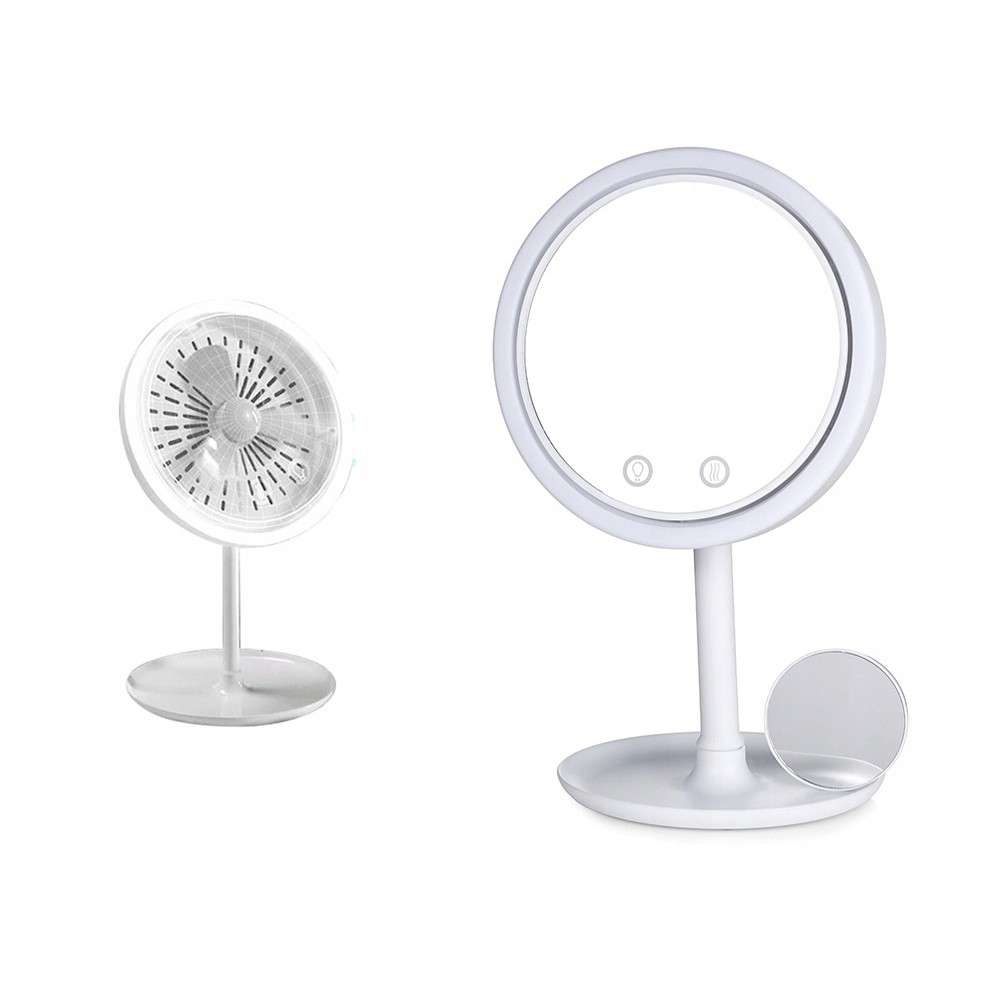 Osvetlené LED zrkadlo 5x 7,5cm s ventilátorom megamix.sk