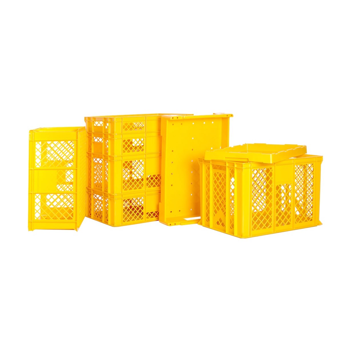 plastová nádoba prepravka na pečivo 600x400x200mm 35l žltá megamix.sk