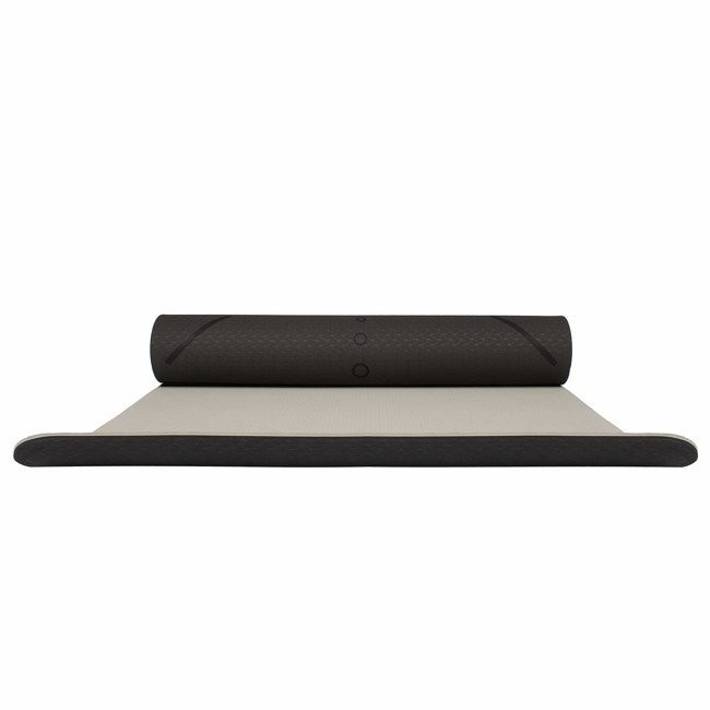 podložka na cvičenie joga fitness 183x61cm 6mm čierna sivá megamix.sk