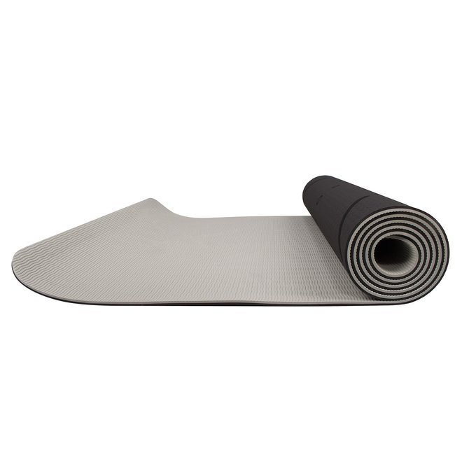 podložka na cvičenie joga fitness 183x61cm 6mm čierna sivá megamix.sk