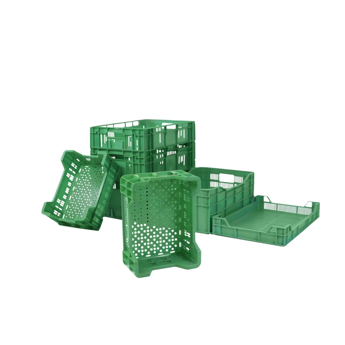 prepravka na paradajky zeleninu 400x300x165mm 13l zelená megamix.sk