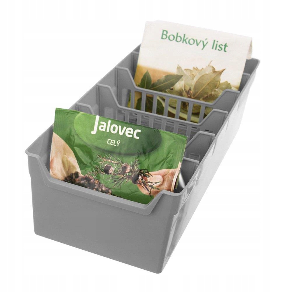 priehradky na korenie 30x13x8cm plast sivý organizér do kuchyne megamix.sk