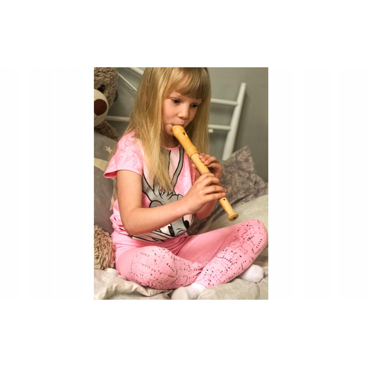 Rovná drevená školská flauta pre deti do školy + čistiaca tyčka megamix.sk