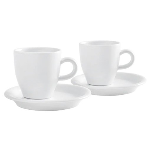 Šálky na espresso 2ks porcelánové s podšálkami megamix.sk