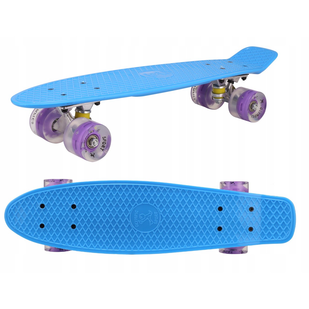 Skateboard 56cm LED svetlá podsvietené kolesá megamix.sk