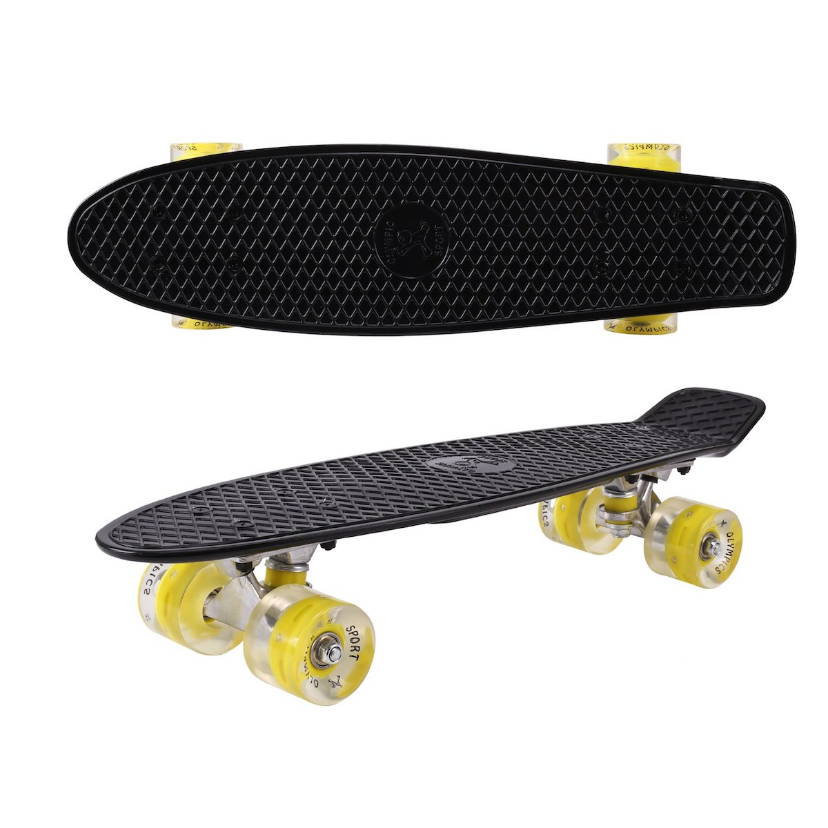Skateboard 56cm LED svetlá podsvietené kolesá megamix.sk