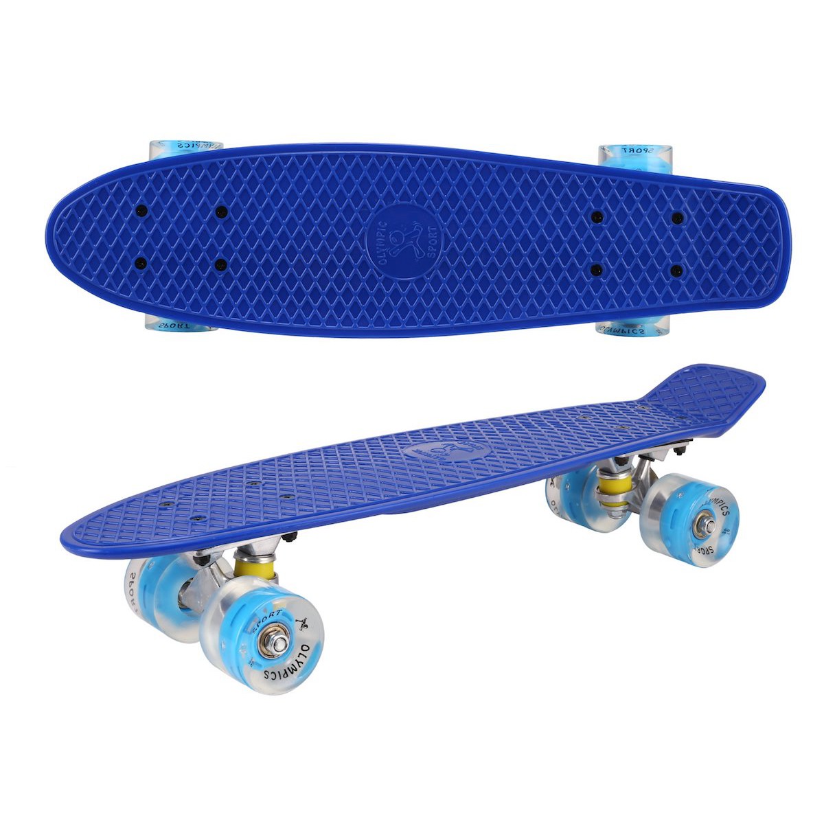 Skateboard 56cm LED svetlá podsvietené kolesá megamix.sk