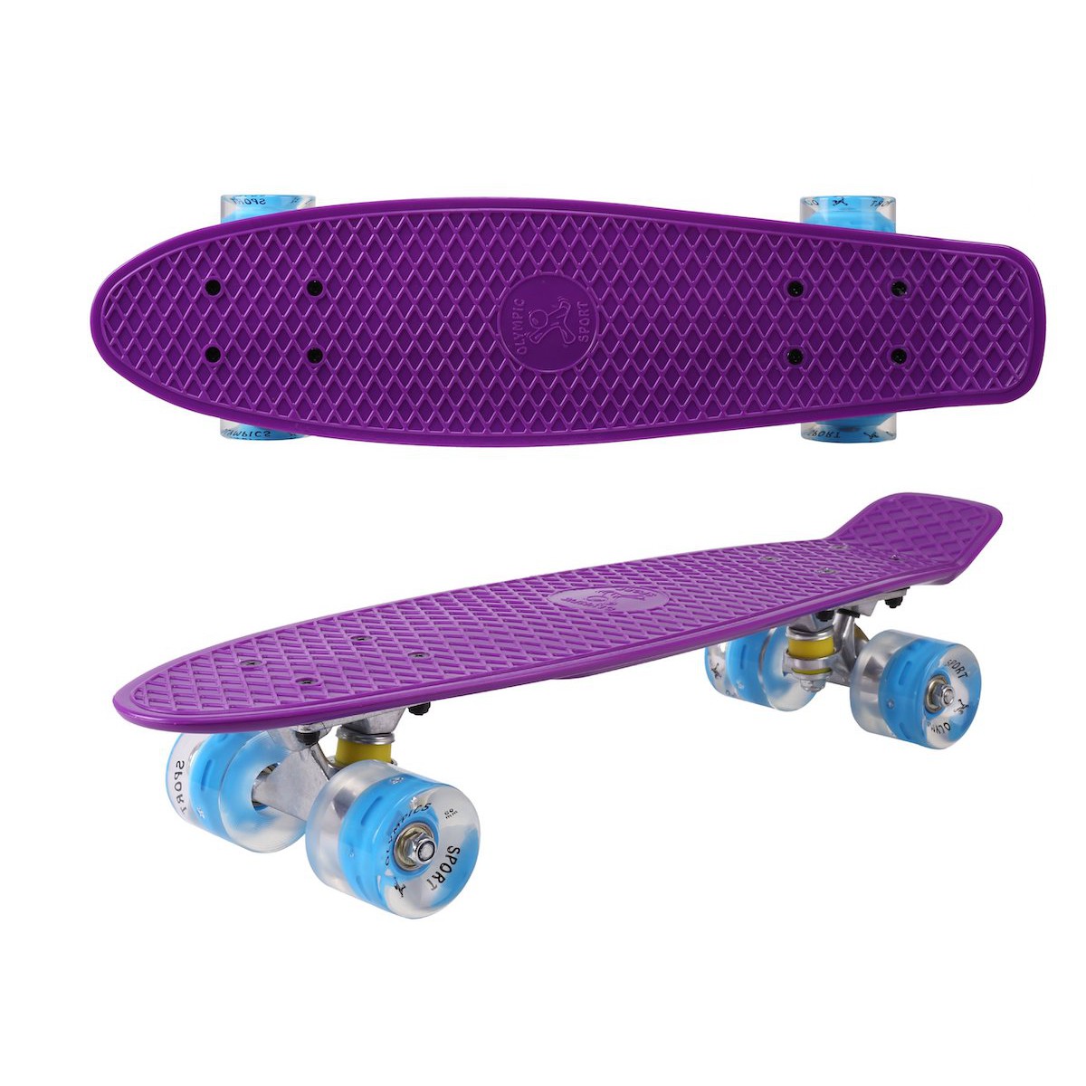 Skateboard 56cm LED svetlá podsvietené kolesá megamix.sk