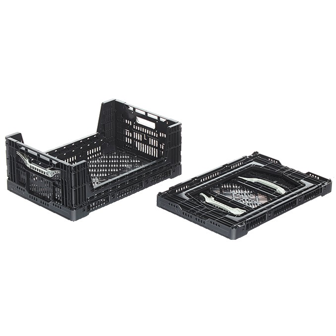 skladacia plastová nádoba prepravka 600x400x235mm 44l čierna megamix.sk