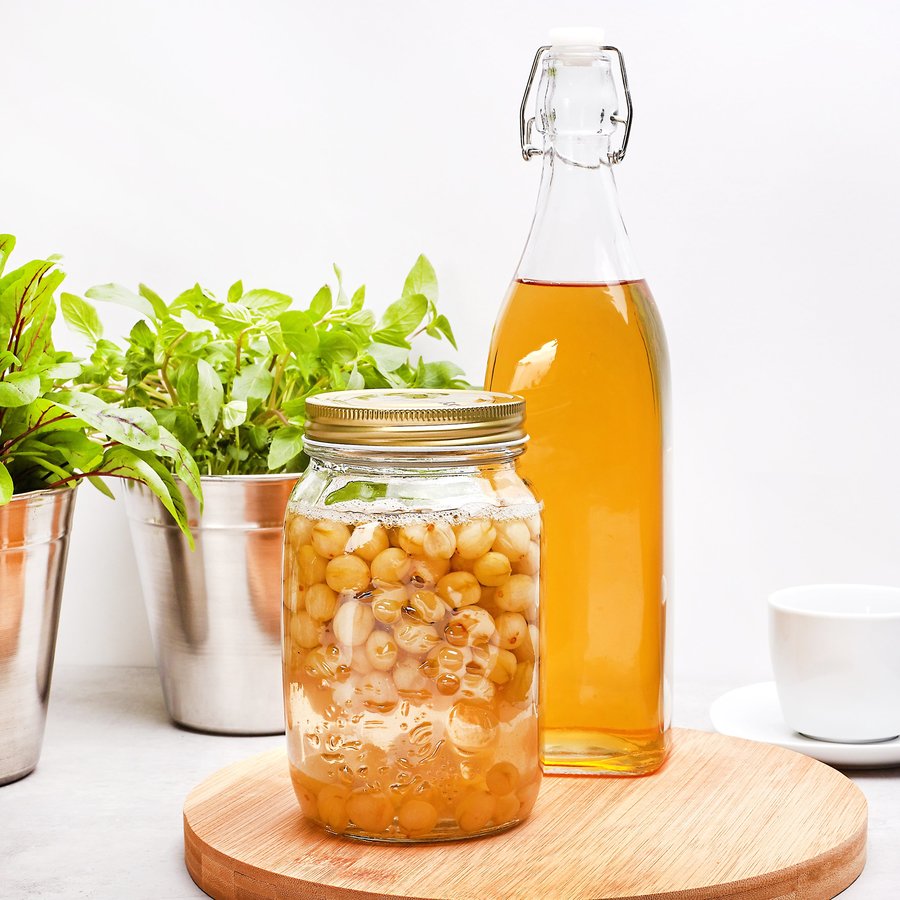 Sklenená dóza s vrchnákom Aldin 1600 ml