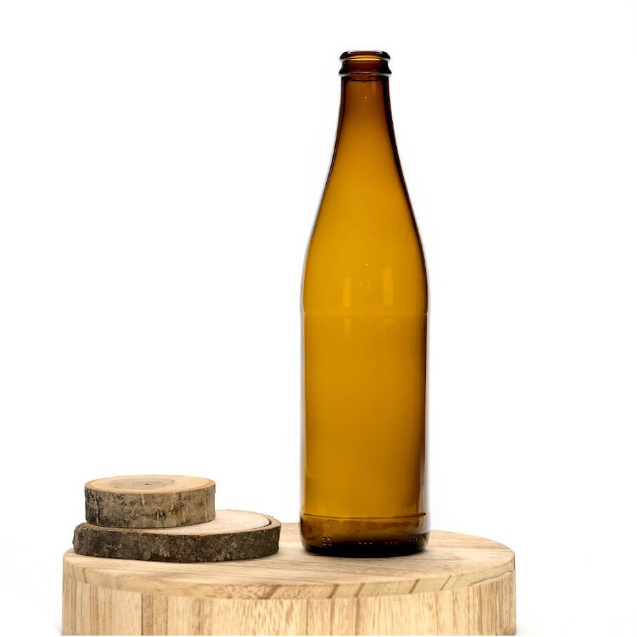 Sklenená fľaša na pivo 500ml 23cm hnedá D2 megamix.sk