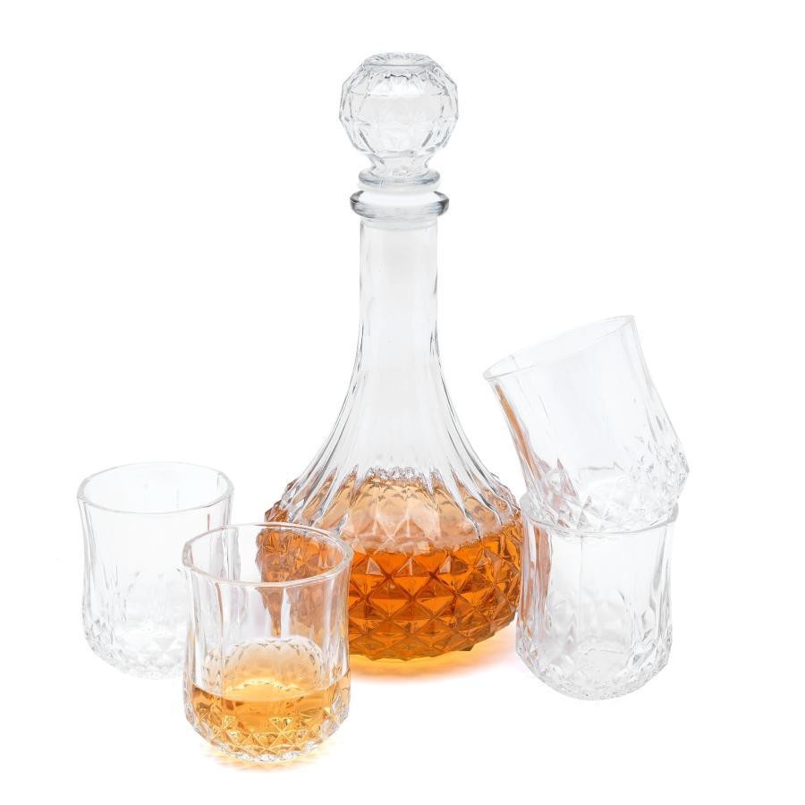 Sklenená karafa a štyri poháre Euforia 800 ml / 200 ml megamix.sk