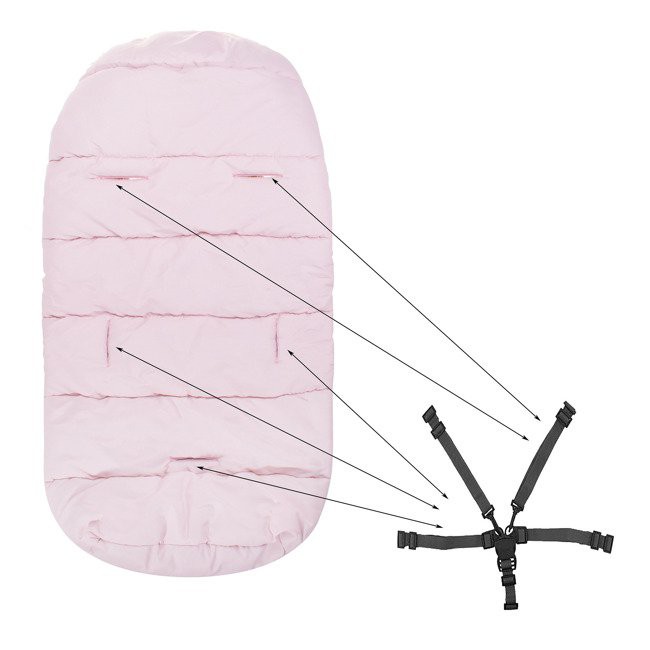 spací vak pre deti 4v1 ružový 90cm polyester sánky kočík megamix.sk