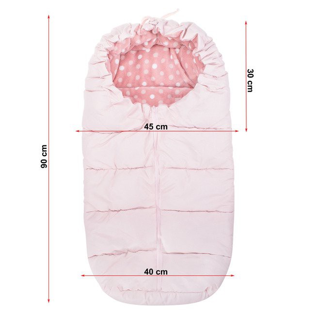 spací vak pre deti 4v1 ružový 90cm polyester sánky kočík megamix.sk