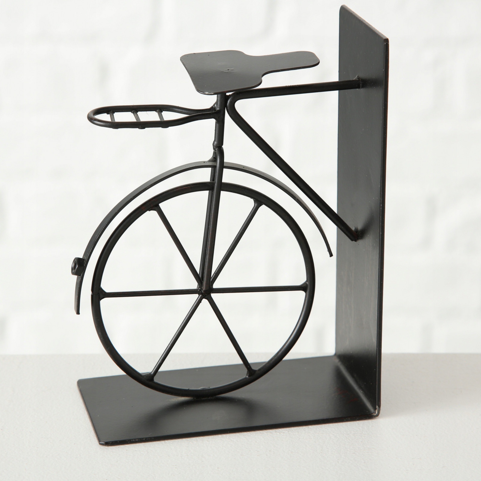 stojan na knihy bicykel s hodinkami 15x11x6cm kovový megamix.sk