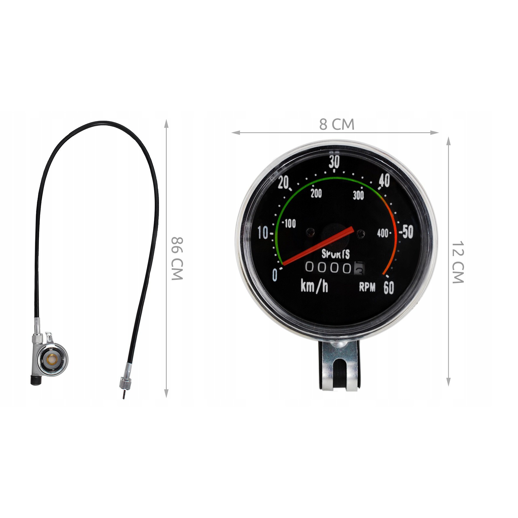 Tachometer na bicykel bezbatériový retro vodotesný megamix.sk