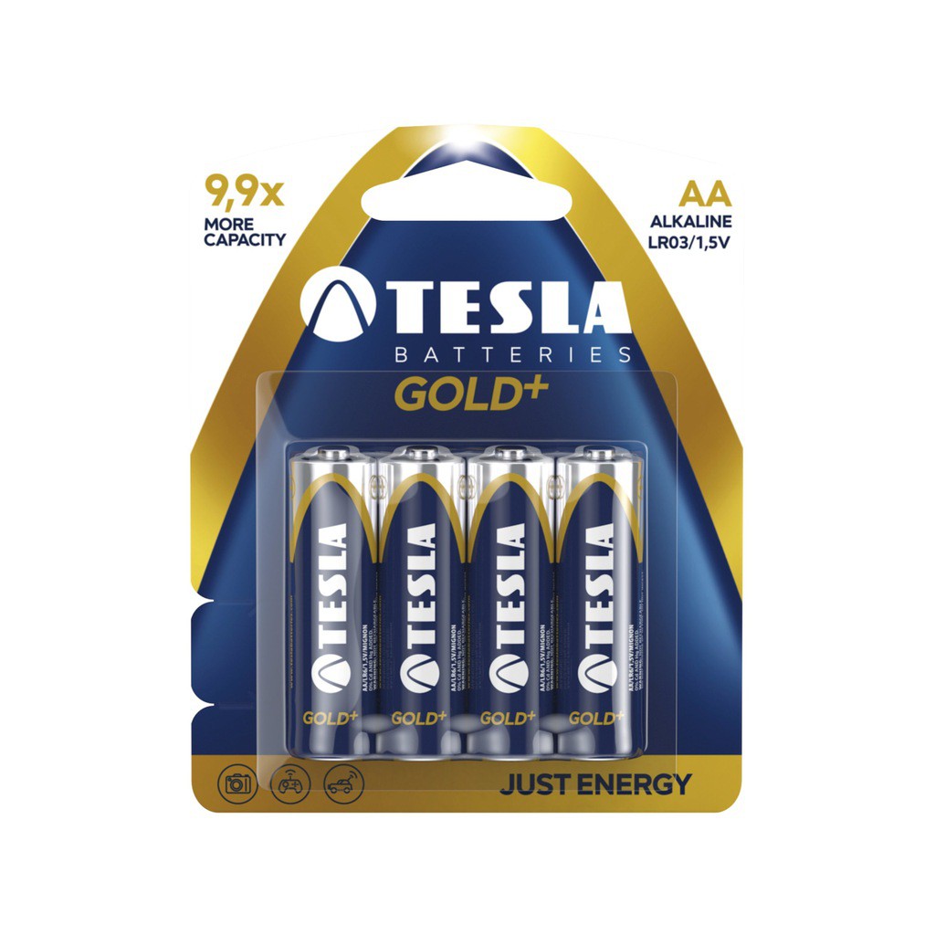 tesla batérie aa lr06 gold+ 4ks baterky megamix.sk