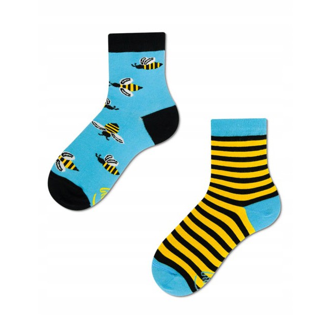 Veselé ponožky detské BEE BEE včielky úľ 27-30 farebné megamix.sk