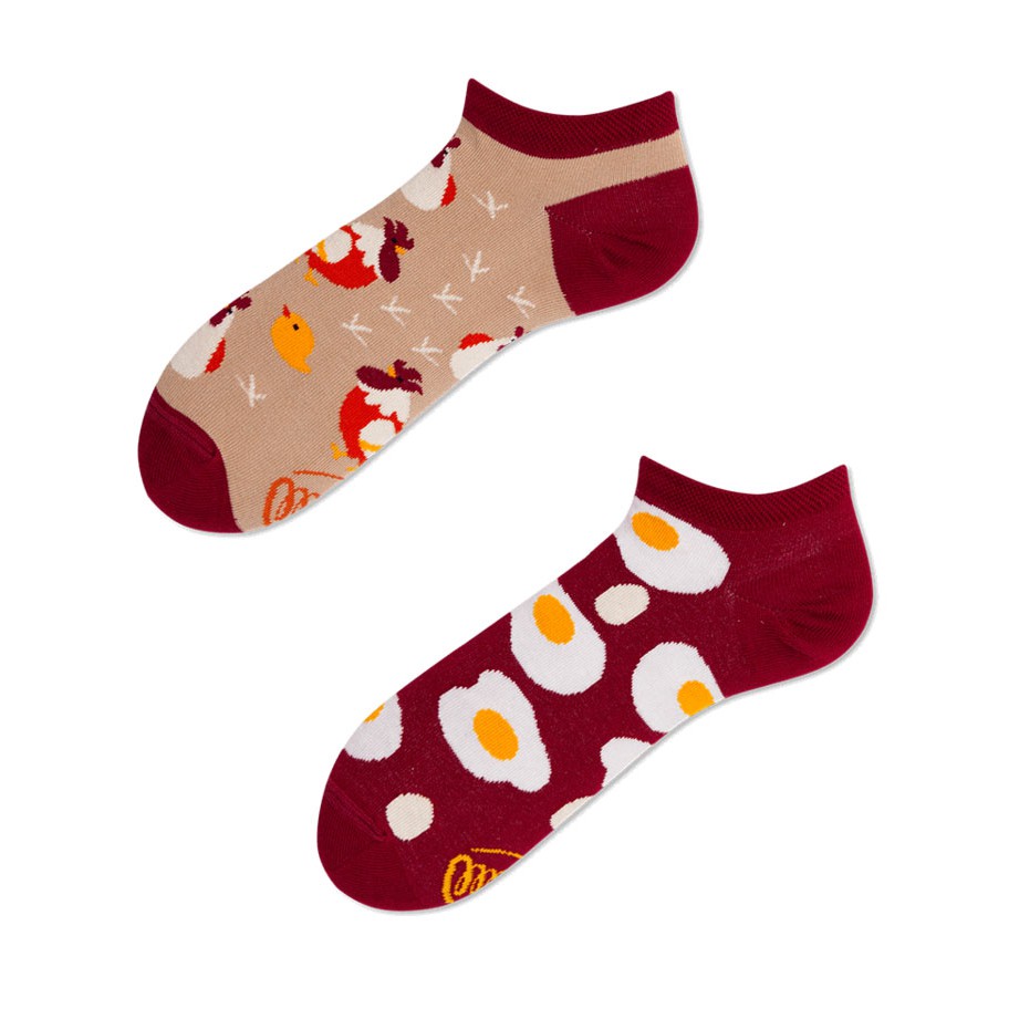 veselé ponožky EGG CHICKEN kura vajcia 35-38 nízke farebné megamix.sk