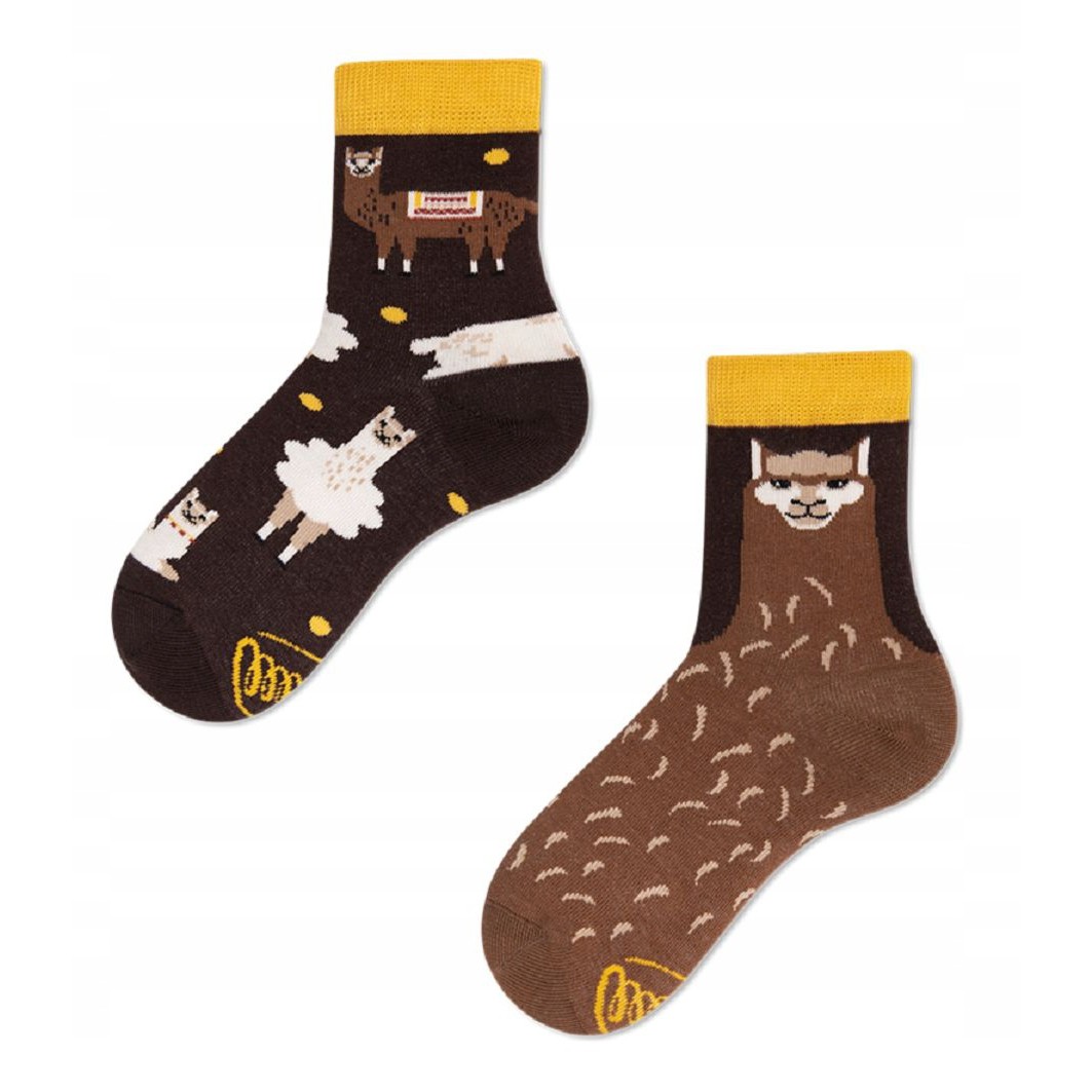 Veselé ponožky detské FLUFFY ALPACA lama alpaka 31-35 farebné megamix.sk