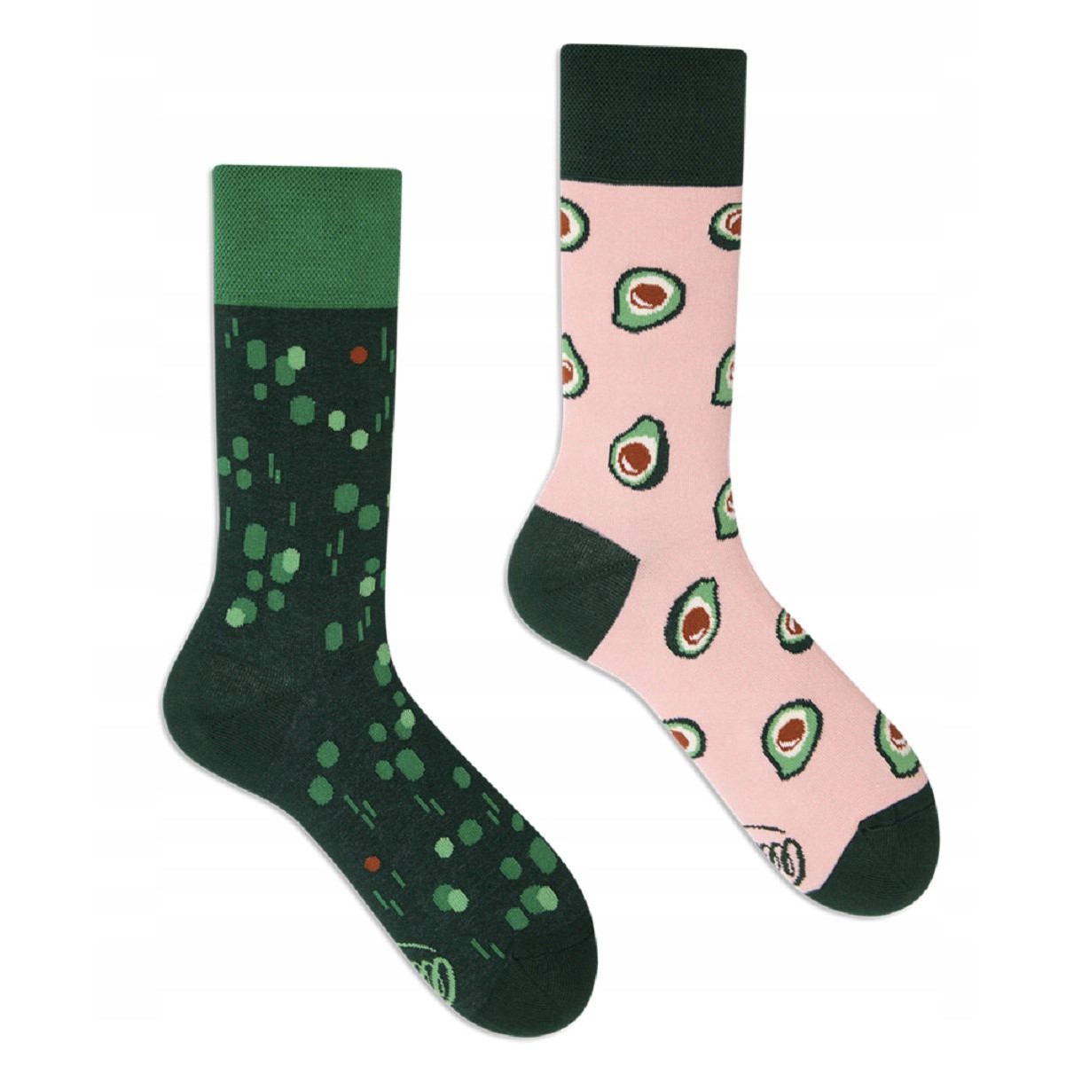 veselé ponožky GREEN AVOCADO zelené avokádo 39-42 farebné megamix.sk