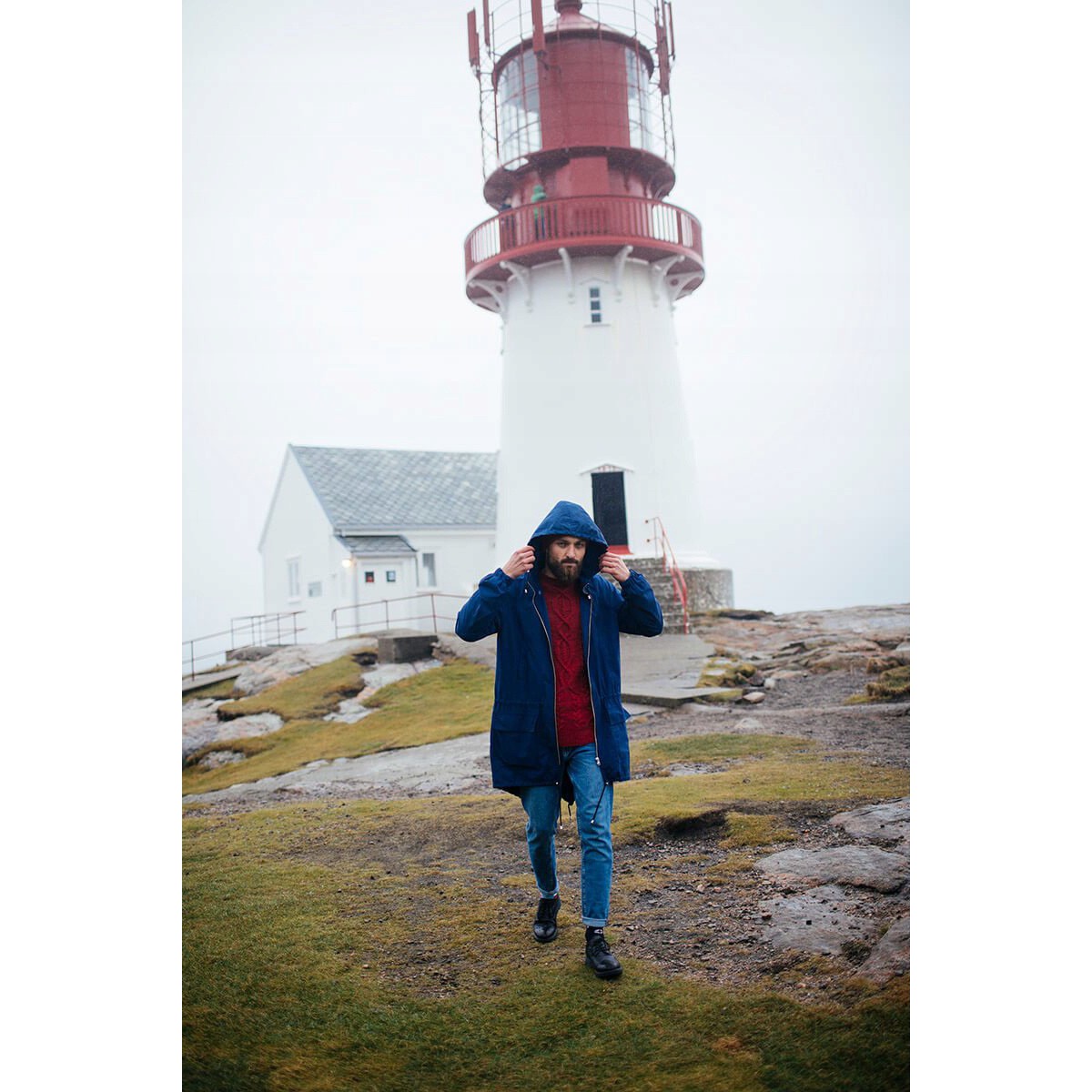 veselé ponožky NORDIC LIGHTHOUSE maják čajky 43-46 farebné megamix.sk