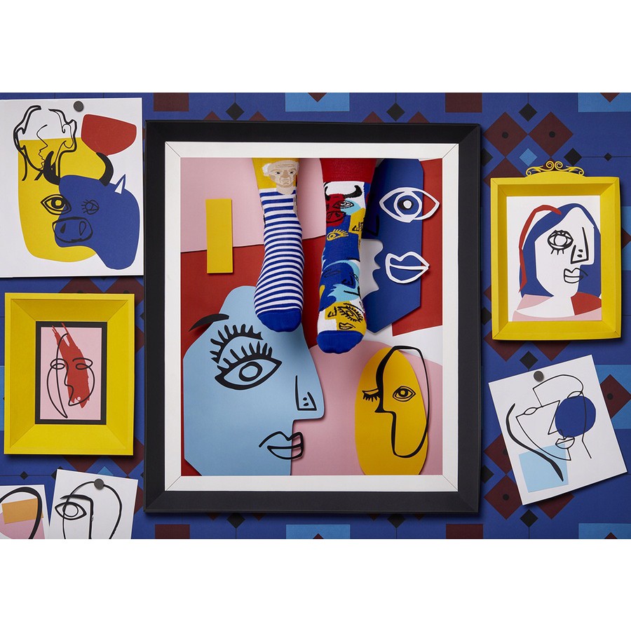 veselé ponožky PICASSOCKS Pablo umenie maľby 39-42 farebné megamix.sk