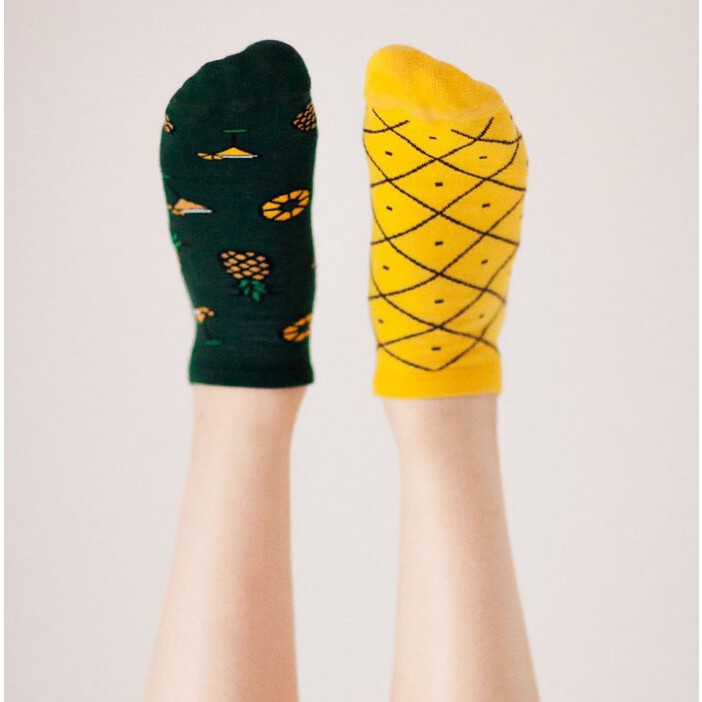 veselé ponožky PINEAPPLES ananás drink 43-46 nízke farebné megamix.sk
