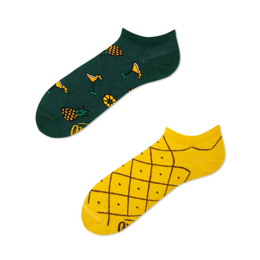 veselé ponožky PINEAPPLES ananás drink 43-46 nízke farebné megamix.sk