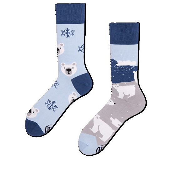 veselé ponožky POLAR BEAR polárny medveď 39-42 farebné megamix.sk