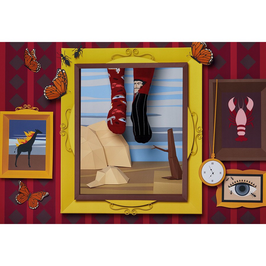 veselé ponožky SALVADORABLE Salvador umenie surrealizmus 43-46 farebné megamix.sk