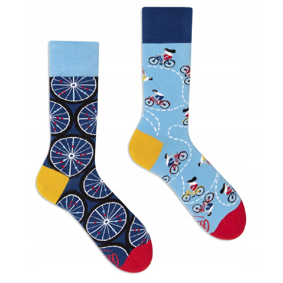 veselé ponožky BICYCLES bicykle cyklisti kolesá 43-46 farebné megamix.sk